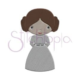 Space Princess Embroidery Design