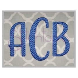 large embroidery font Caleb