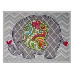 Elephant Applique Design