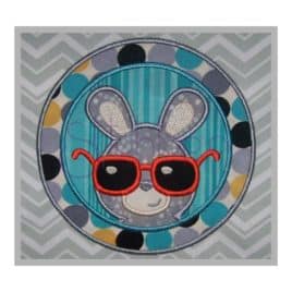 Easter Bunny with Sunglasses Applique Design – Boy