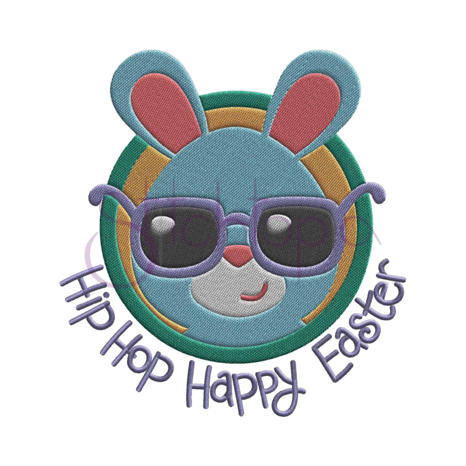Boy Easter Bunny Applique Design