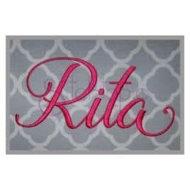 Rita Embroidery Font Set – 1″, 1.5″, 2″, 2.5″, 3″
