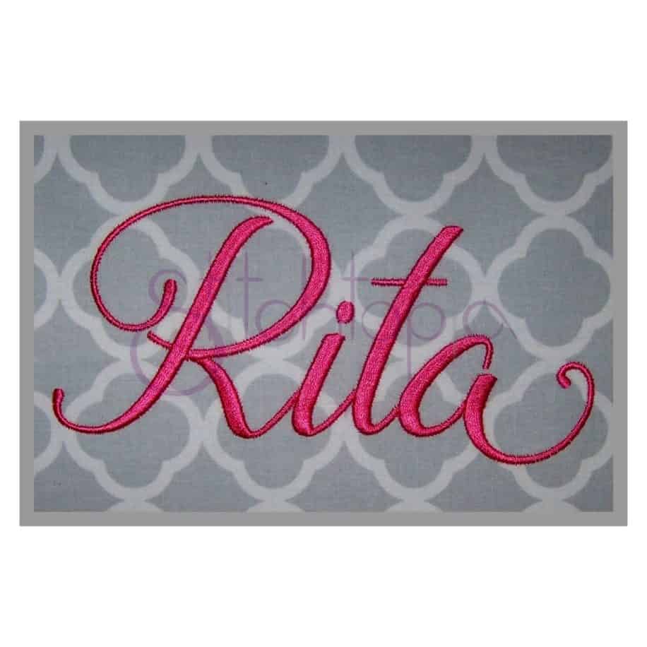 Rita Embroidery Font Set - 1