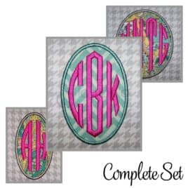 Vintage Oval Complete Set – Monograms & Frames 1.5″ – 7″