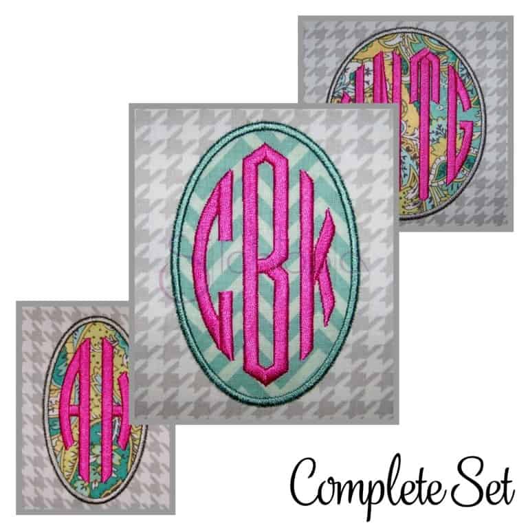 Vintage Oval Complete Set - Monograms & Frames 1.5