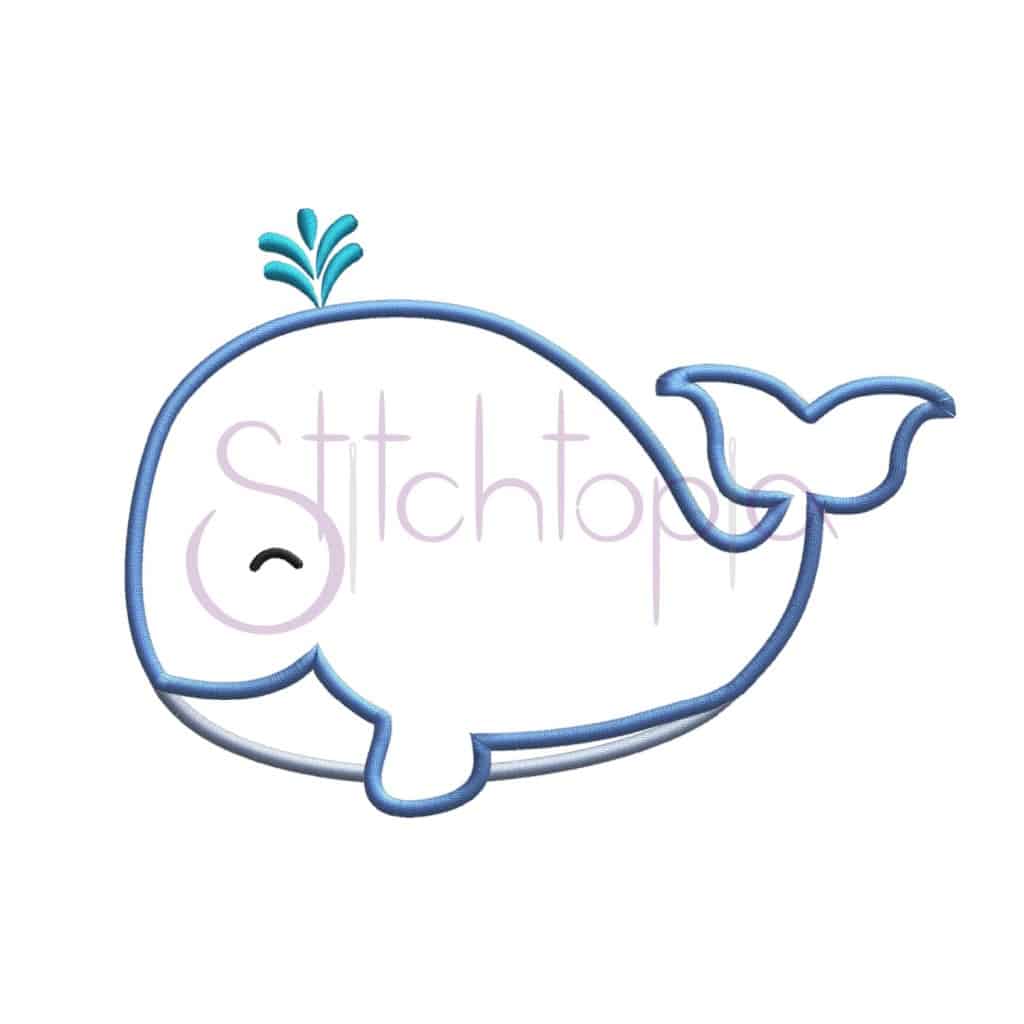 Whale Applique Design Stitchtopia
