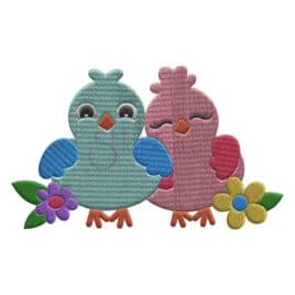 Bird Embroidery Design – Lovebirds