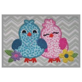 Bird Applique Design – Lovebirds