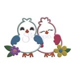 Bird Applique Design - Lovebirds - Image 2