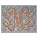 Interlocking Vine Embroidery Monogram Set - 6" 6.5" 7" 7.5" 8"