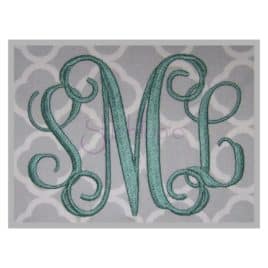 Interlocking Vine Embroidery Monogram Set – 3.5″ 4″ 4.5″ 5″ 5.5″