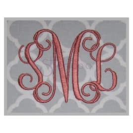 Interlocking Vine Embroidery Monogram – 1″ 1.5″ 2″ 2.5″ 3″