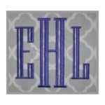 Engraved Embroidery Monogram - 1.5", 2", 2.5", 3", 4"