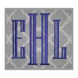 Engraved Embroidery Monogram – 1.5″, 2″, 2.5″, 3″, 4″