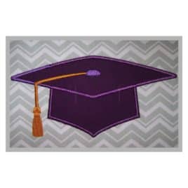 Graduation Cap Applique Design