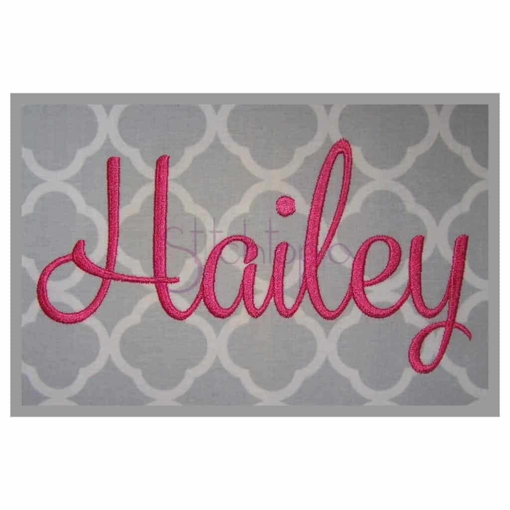 Hailey Embroidery Font #1 - 3.5