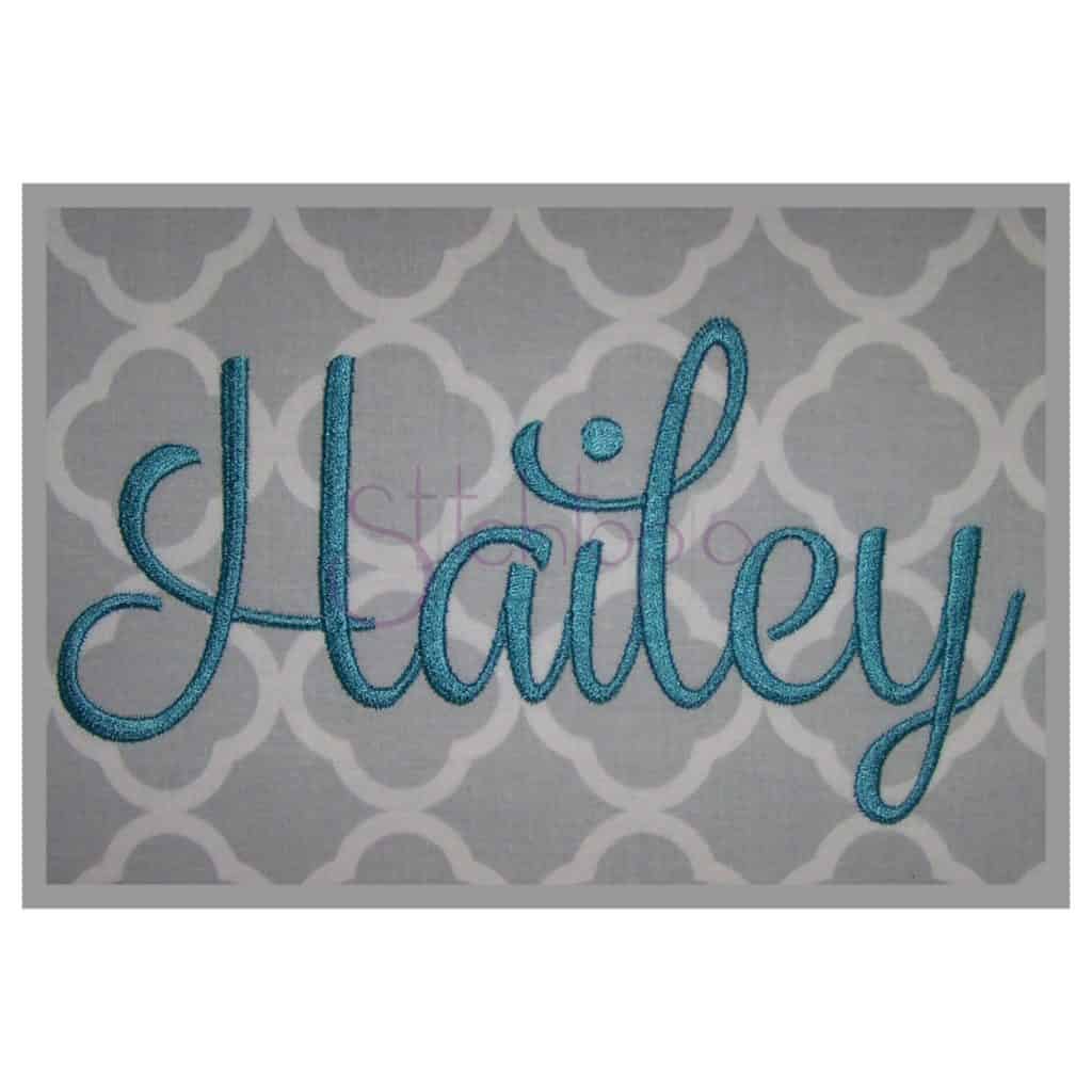 Hailey Embroidery Font #4 - 3.5