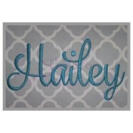 Hailey Embroidery Font #4 – 3.5″, 4.5″, 5.5″