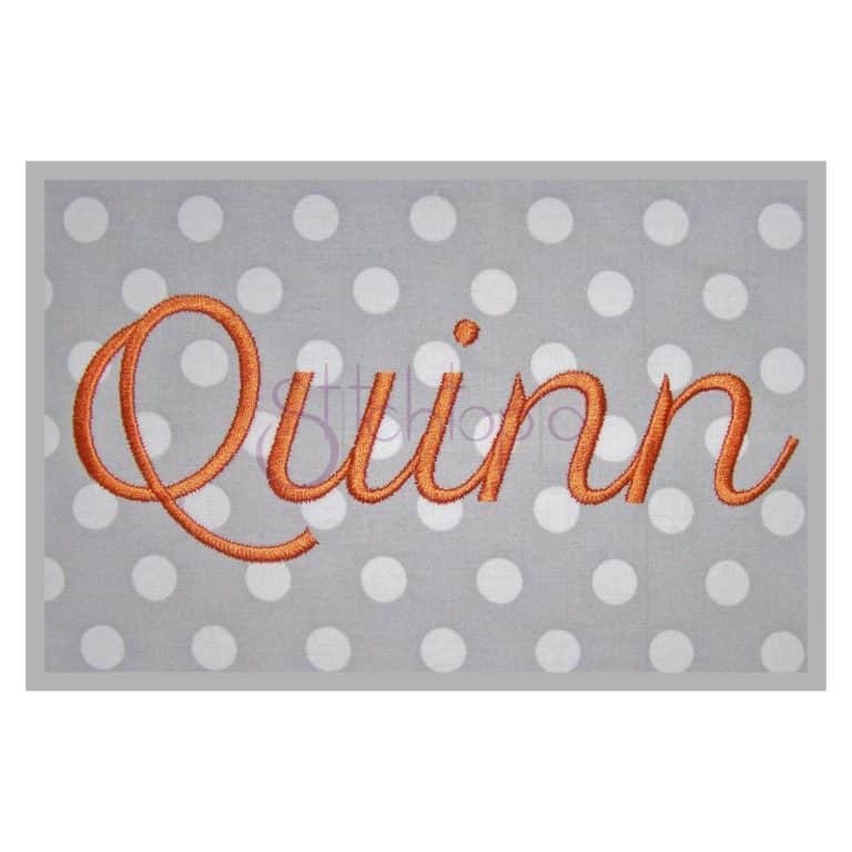 Quinn Embroidery Font Set - .5