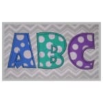School Applique Monogram Set - 5", 6", 7"