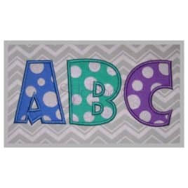 School Applique Font Set – 2″, 3″, 4″