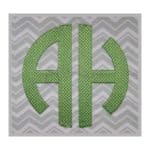 two letter circle monogram