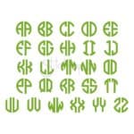 Circle 2-Letter Monogram Set 3.5", 4", 4.5", 5", 5.5" - Image 2