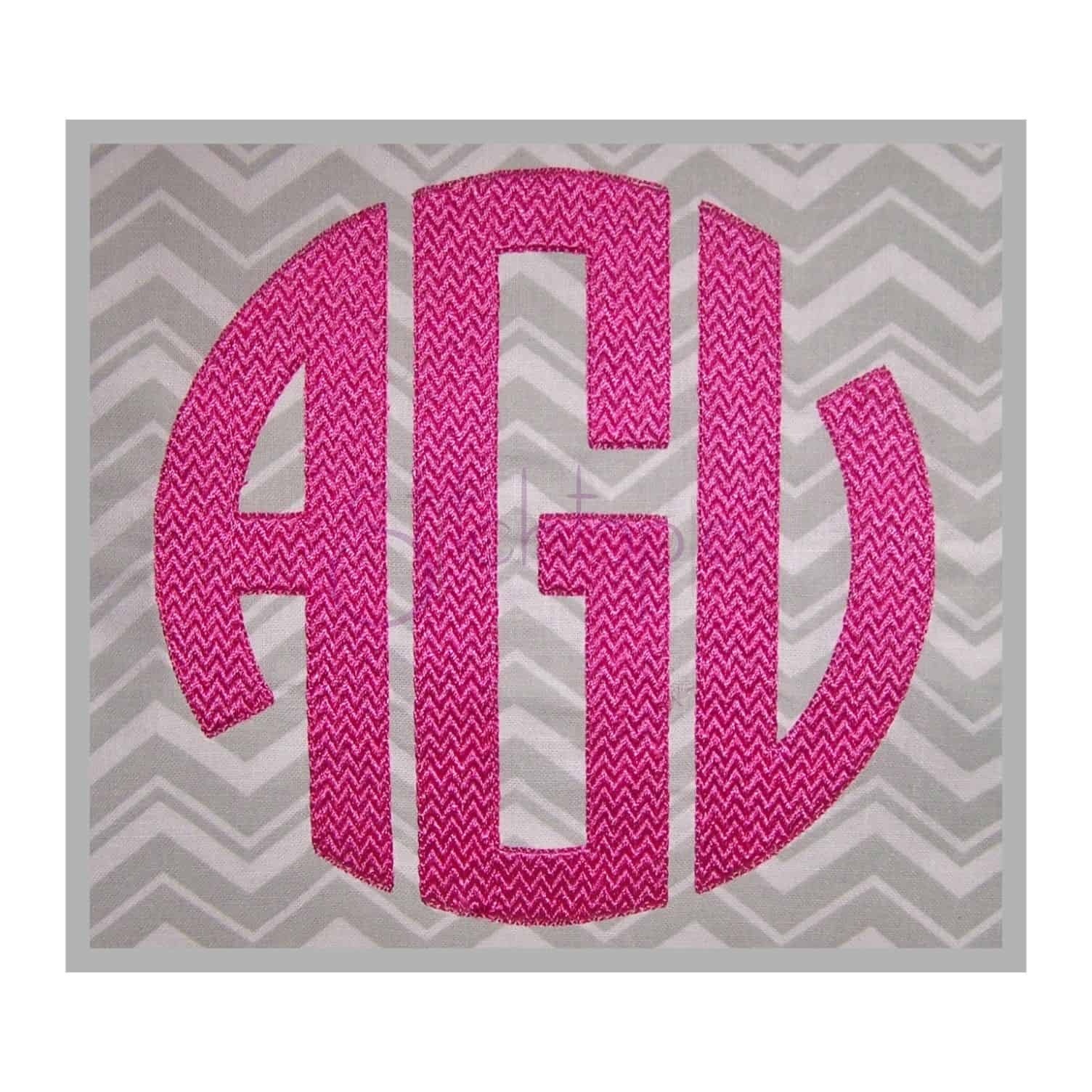 Circle 3-Letter Monogram Set 3.5