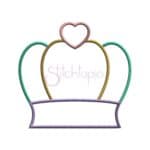 Crown Applique Design with Heart - Image 2
