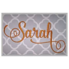 Sarah Embroidery Font #2 – 1″ 1.5″ 2″ 2.5″ 3″
