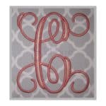 Interlocking Vine Satin & Chevron Monogram Set - 6", 7", 8" - Image 3
