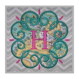 Curly Applique Accent Frame