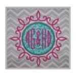 Curly Circle Applique Frame