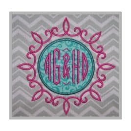 Curly Circle Applique Frame