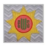 Sunshine Circle Applique Frame