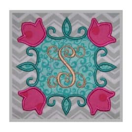 Tulips Applique Frame