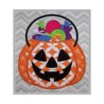 Halloween Jack O'Lantern Candy Bucket Applique Design