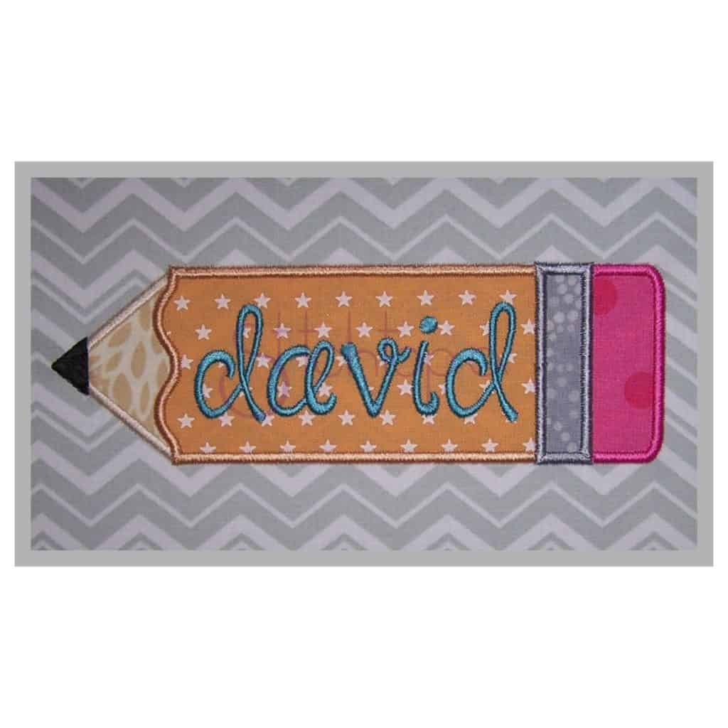 Pencil Applique Design Stitchtopia