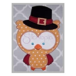 Fall Owl Pilgrim Applique Design