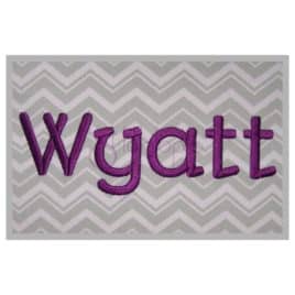Wyatt Embroidery Font Set – .5″, 1″, 1.5″, 2″, 2.5″