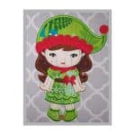 Christmas Elf Applique Design - Girl