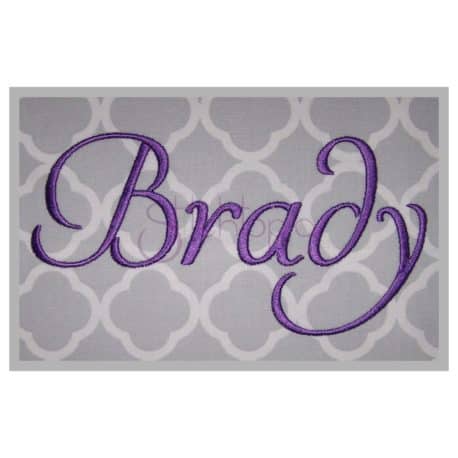 Brady Embroidery Font Set - 1