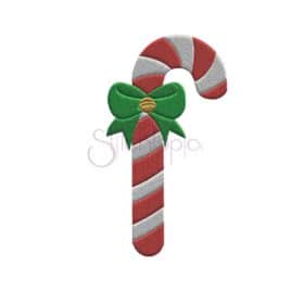 Christmas Candy Cane Embroidery Design
