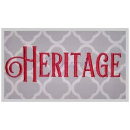 Heritage Embroidery Font #1 – 1″ 1.5″ 2″ 2.5″ 3″