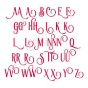 Heritage Embroidery Font #2 - Alternate Lowercase Only 1-3