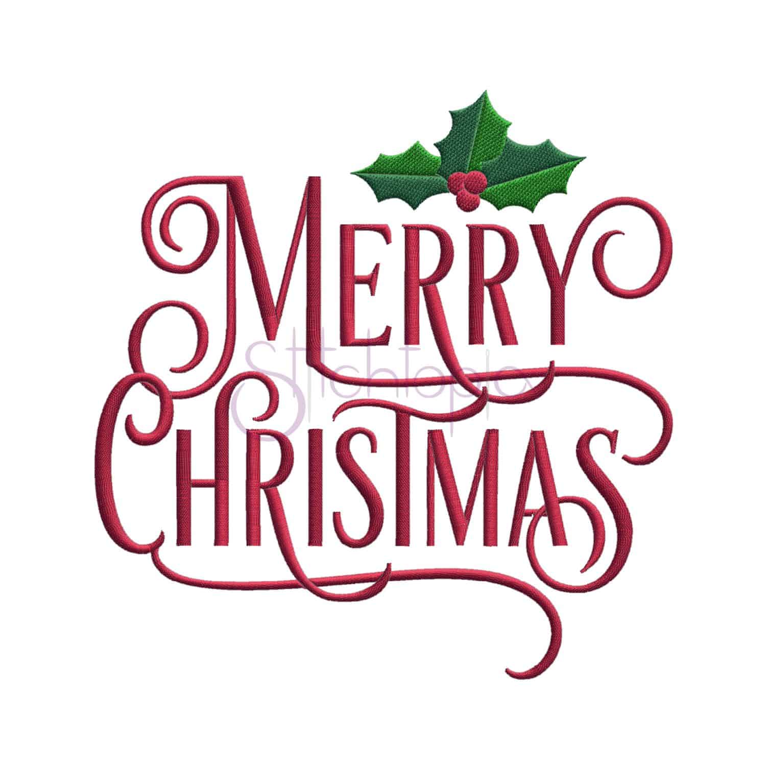 Merry Christmas Machine Embroidery Design Stitchtopia