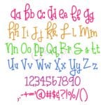 Happy Birthday Embroidery Font Set - .5" 1" 1.5" 2" 2.5" 3" - Image 2