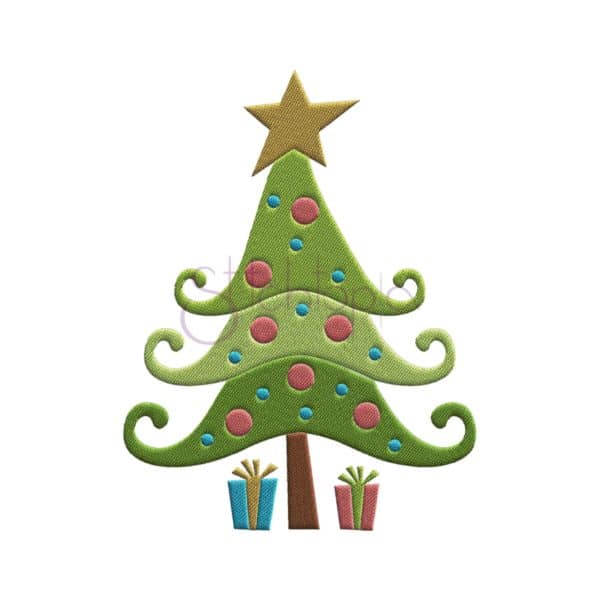 Christmas Tree Embroidery Design - Whimsical - Stitchtopia