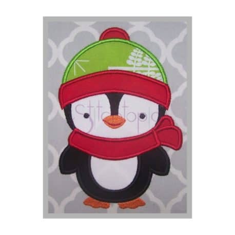 Stitchtopia Penguin Boy Applique Design b