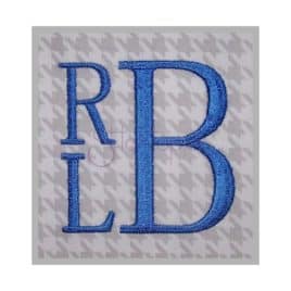Stacked Monogram Font – 1″ 1.5″ 2″ 2.5″ 3″